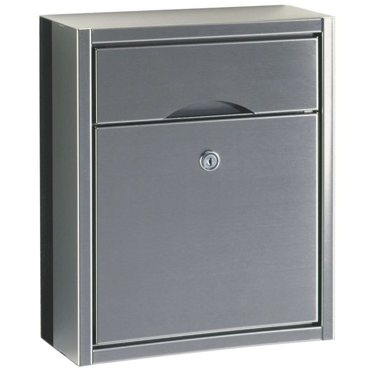 Albert Rvs brievenbusLetter Design 40cm grijs - 690774 afbeelding