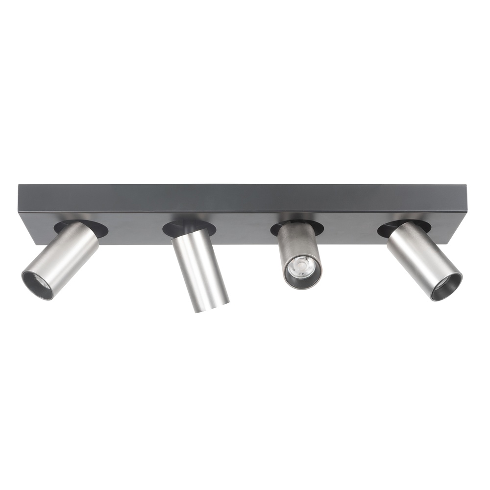 Highlight Spot Eliano 4-lichts zwart met nikkel mat - S7483.30