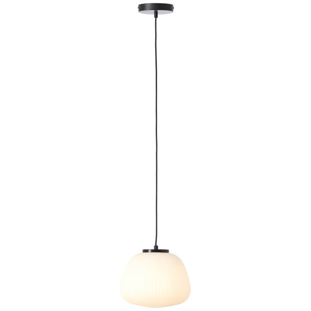 Brilliant HanglampKaizen zwart met wit Ø 25cm - 60153/76