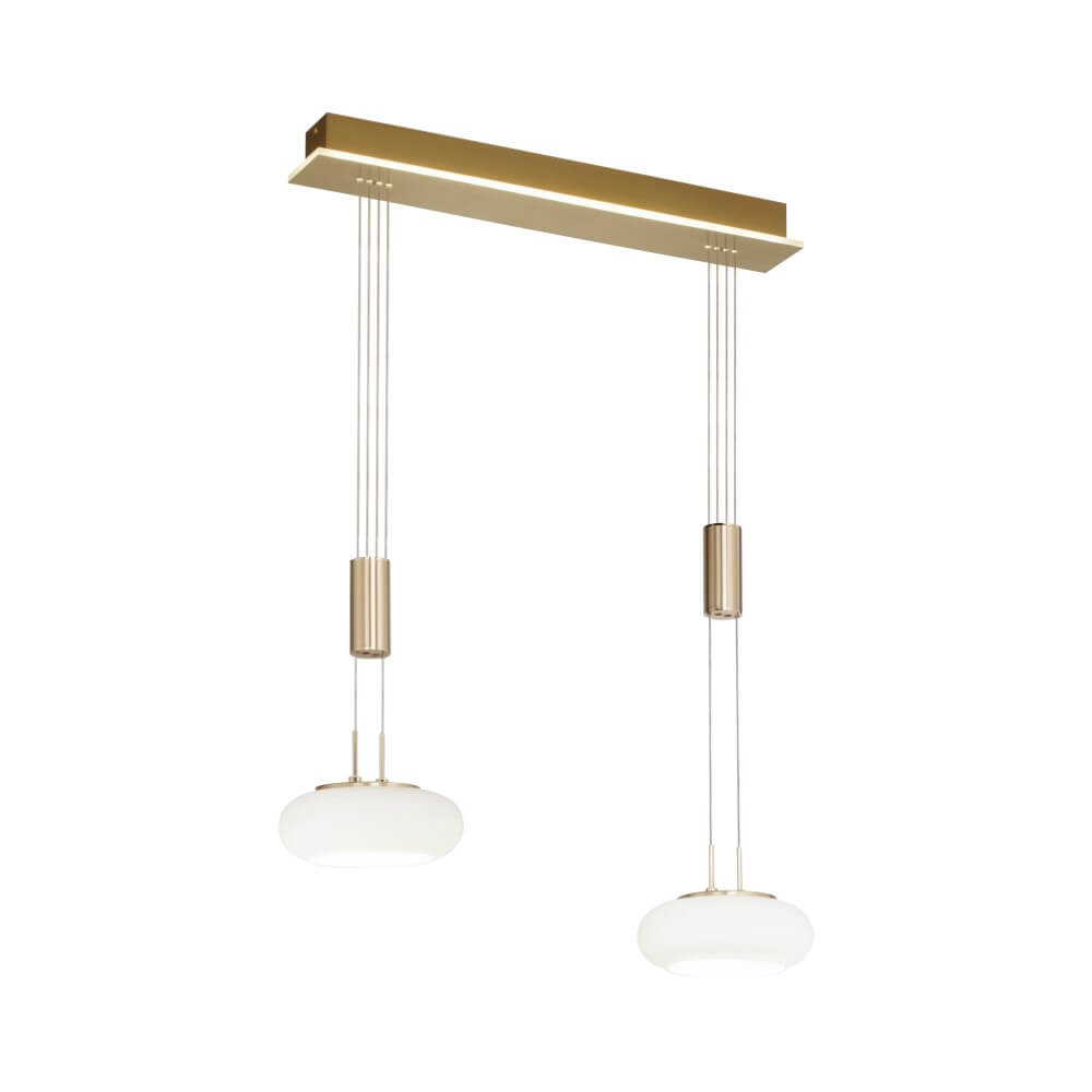 Paul Neuhaus 2-lichts hanglampQ-Etienne messing - 2076-60