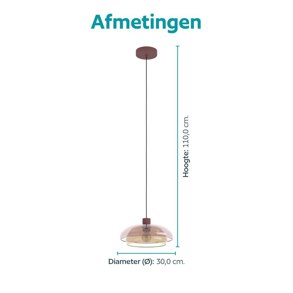 Design hanglamp Salesiani Ø 30cm Eglo 9008606405770