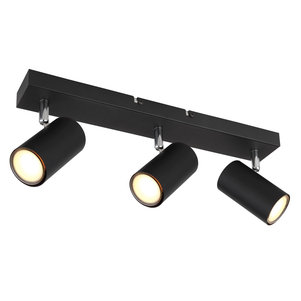 Globo Plafondlamp 3-lichtsRobby zwart - 57911-3B