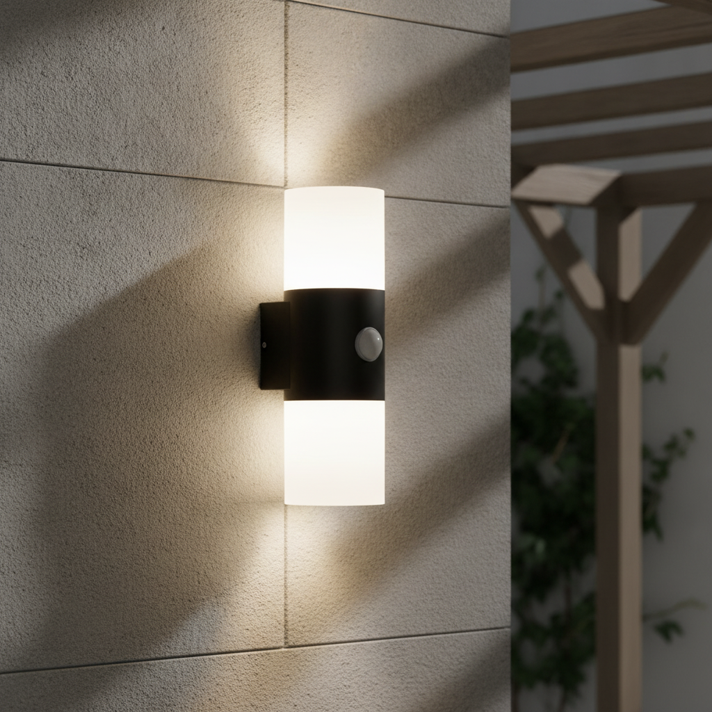 Lyora Design wandlampPaul zwart met sensor - 108534