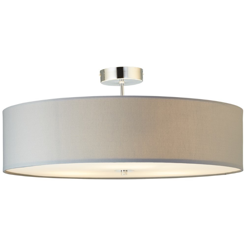 Brilliant Stoffen plafondlampAndria Ø 60cm grijs - 93522/22