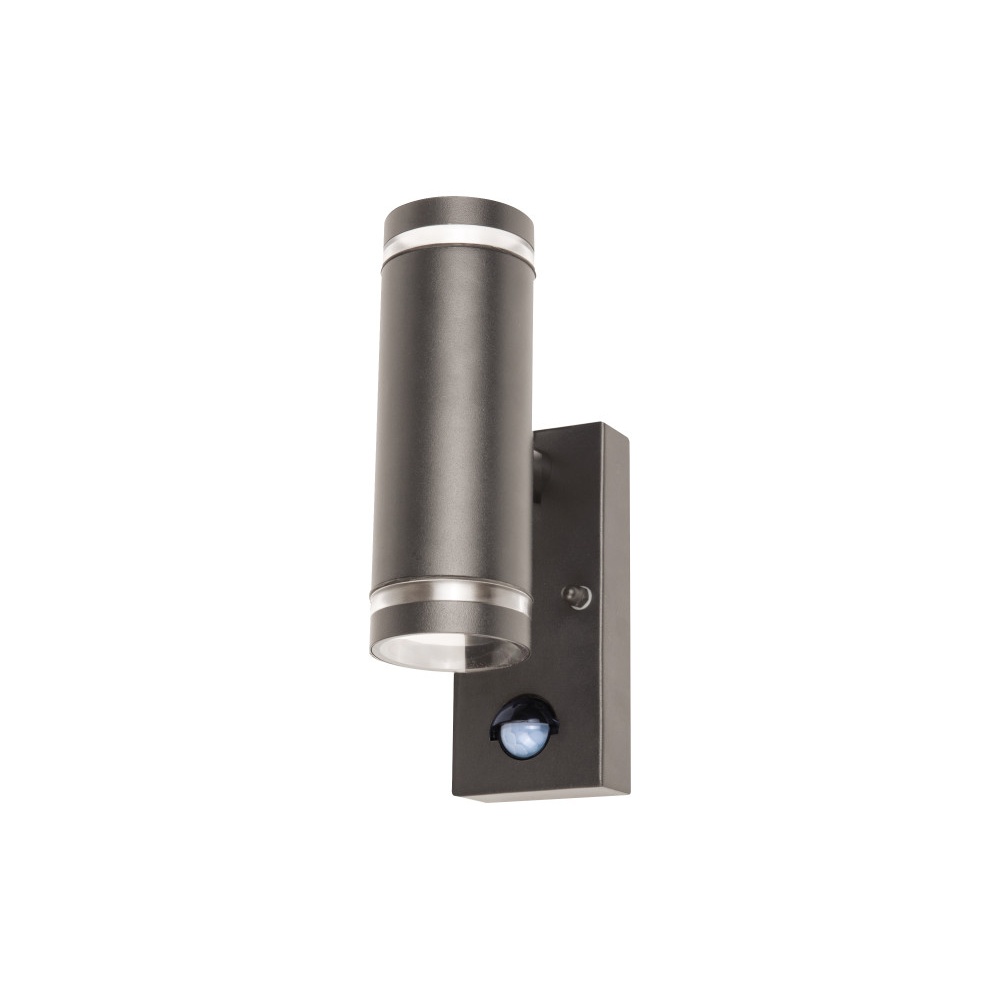 Lyora Dubbele wandspot met sensorOpden Antraciet - 2x GU10 - ILDED062