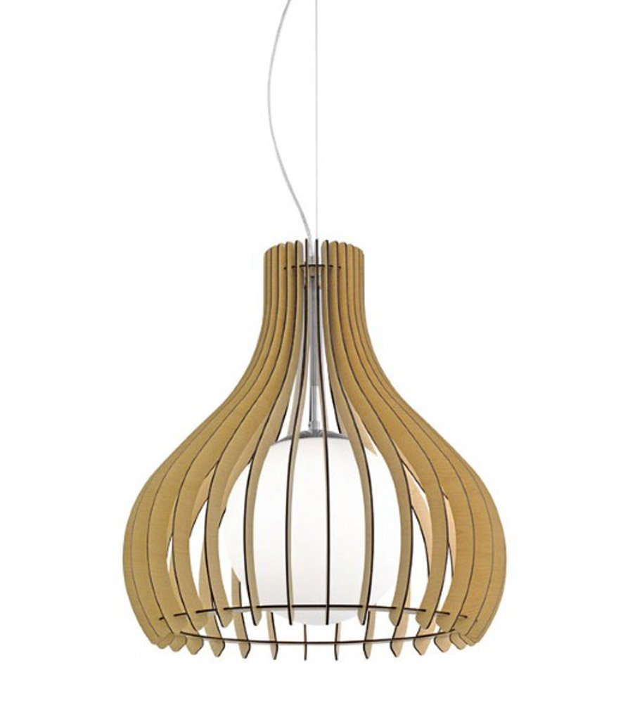 Eglo Hanglamp Tindori 50cm lichtbruin hout - 96214