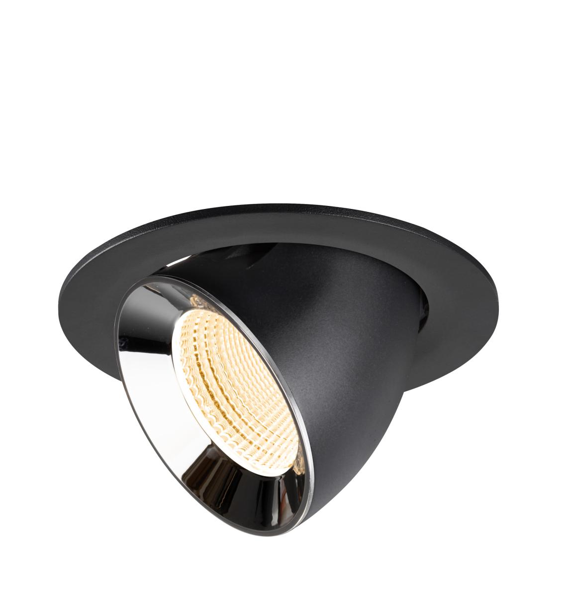 SLV InbouwspotNuminos Gimble L zwart/chroom 2700K - 55gr - 1009711