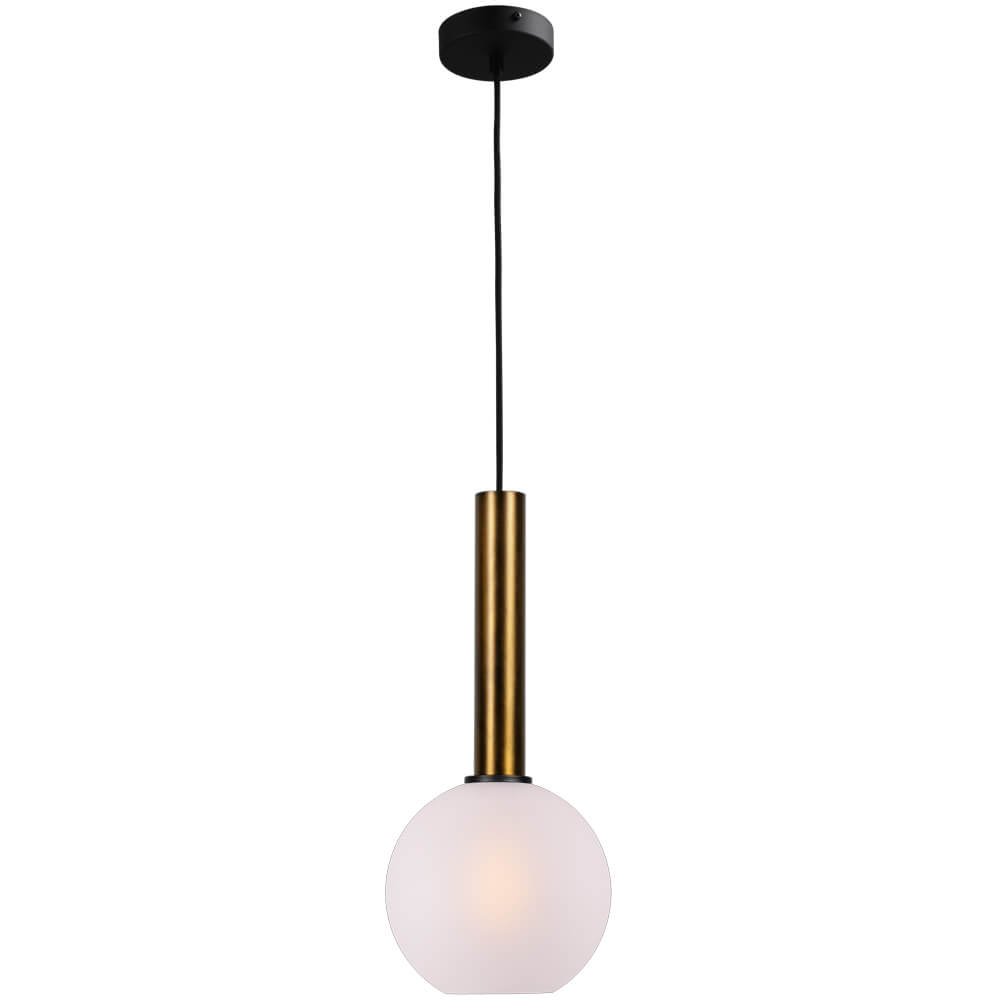 Masterlight Hanglamp Ø 20cmBella 2 Antiek messing met mat wit glas - 2980-10-06-20
