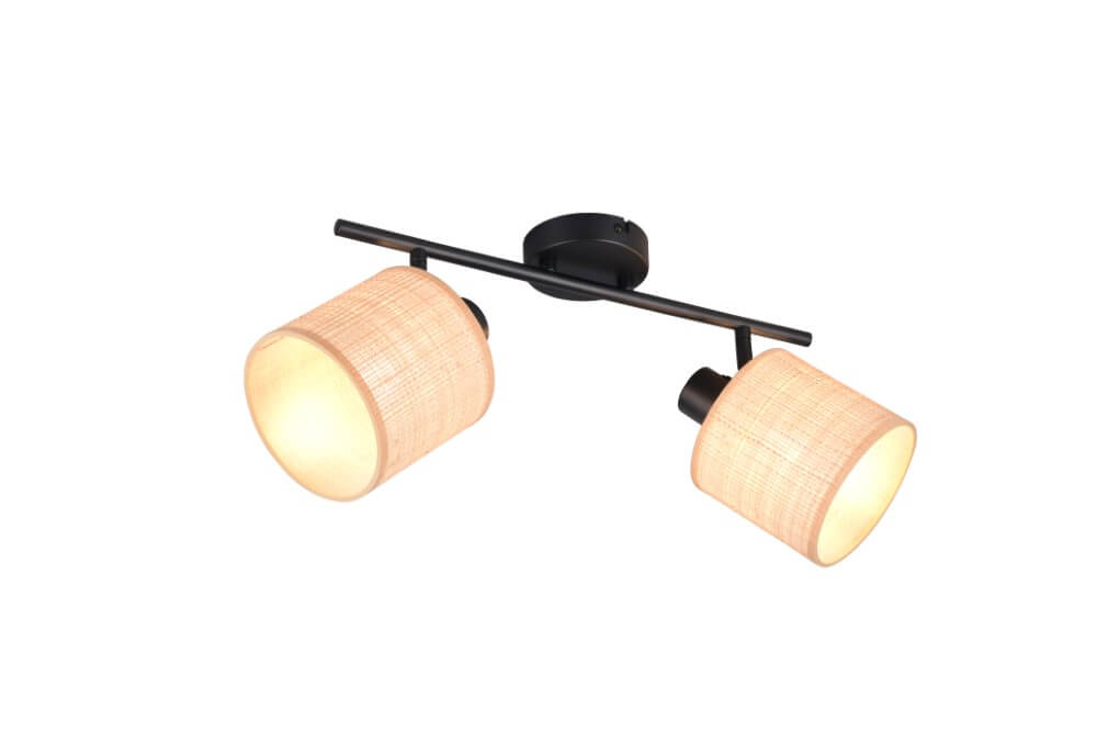 Trio 2-lichts plafonlampAimee met crème kappen - R81852036
