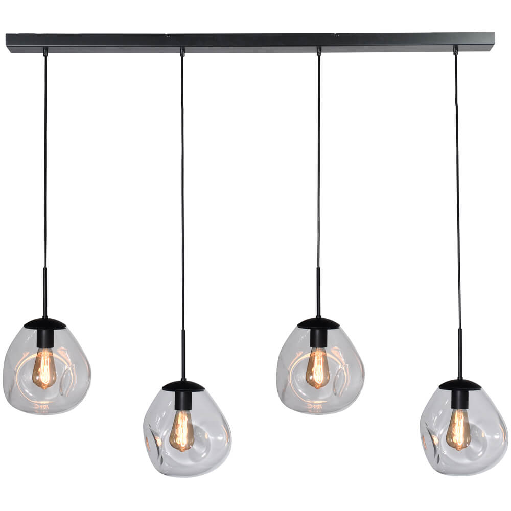 Masterlight Hanglamp Lava 4x helder glas Ø 24cm - 2761-05-130-4-00-61
