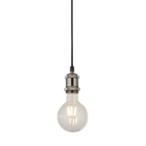 Searchlight Landelijke pendelSuspi nikkel met zwart - 7461SS