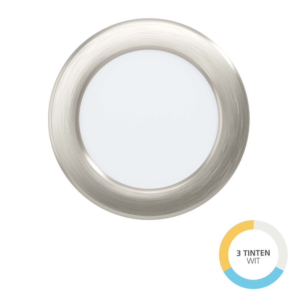 Eglo Inbouw lamp Fueva 6 rond - rvs - Ø 11,9cm - 901405