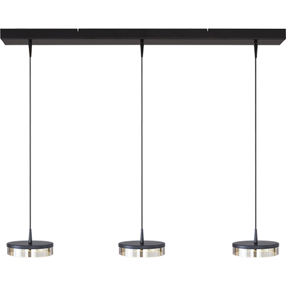 Masterlight 3-lichts hanglamp Imperia 100cm zwart nikkel - 2041-05-81-02-100-3