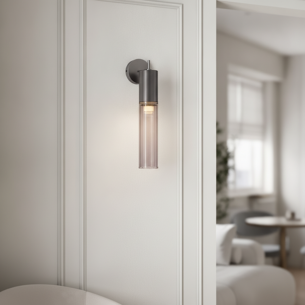 Lyora Design wandlampBrielle antraciet met mokka glas - 9009337