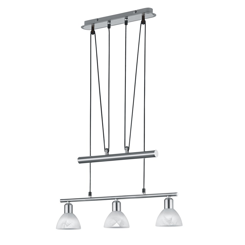 Trio Design hanglampLevisto 3-lichts nikkel - 371010307