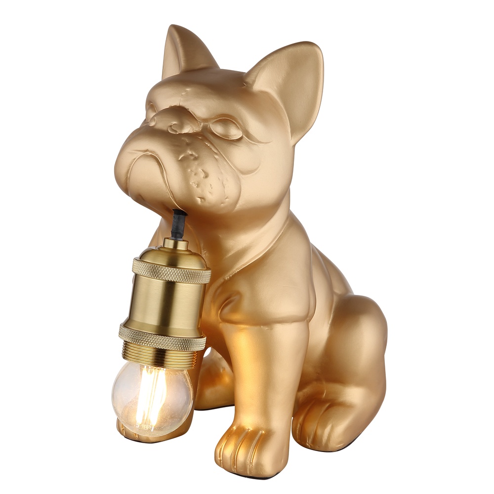 Globo TafellampjeDogo hond goud - 21740G