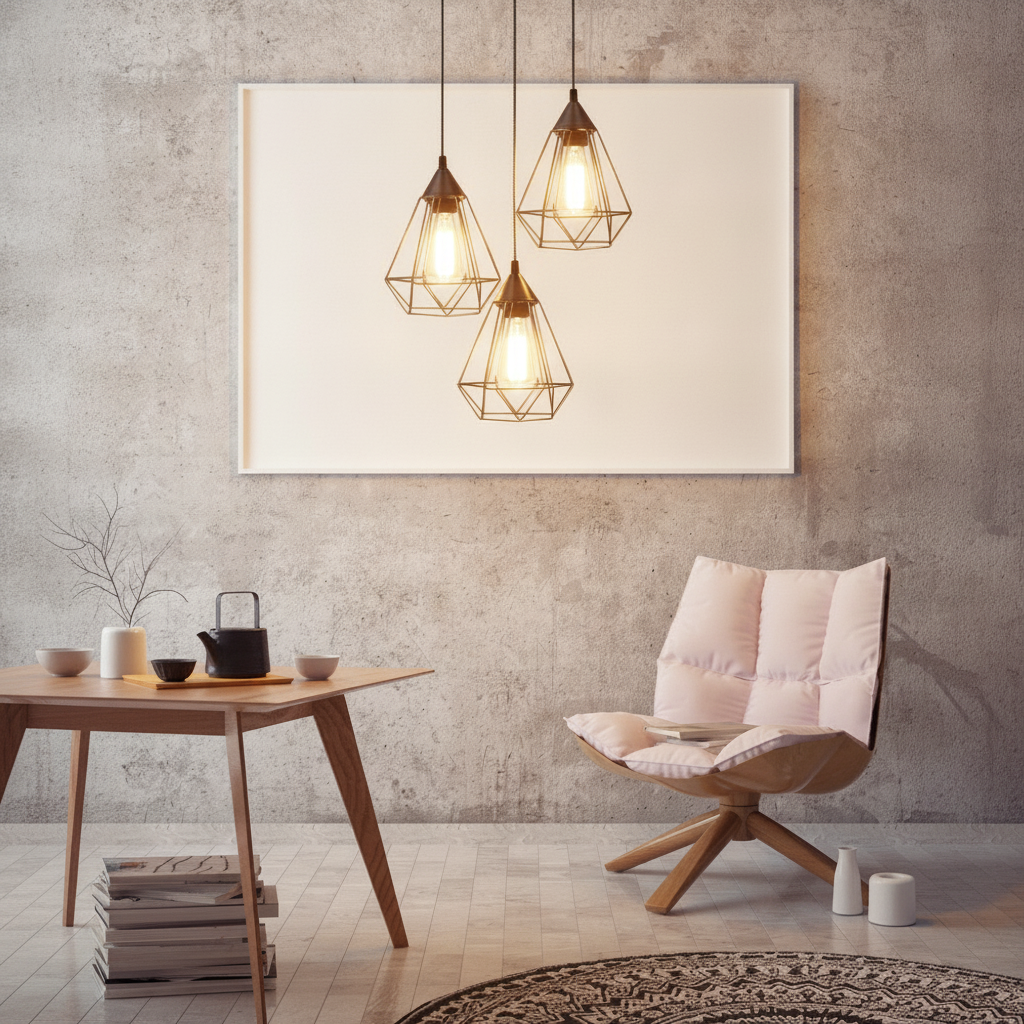 Lyora HanglampPaolo 3-lichts zwart - 110753