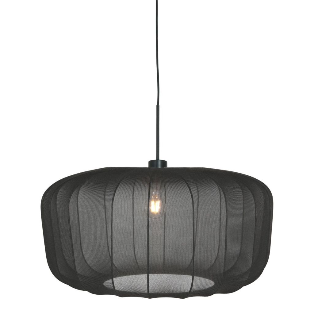Steinhauer HanglampVela Lino met zwarte kap Ø60cm - 4486ZW