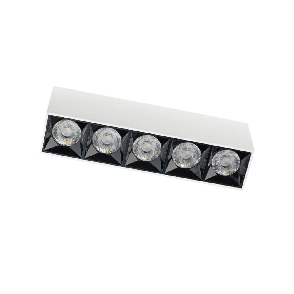 Lyora Witte opbouwspotMidi Led 5x1 leds - 4000K - 10052