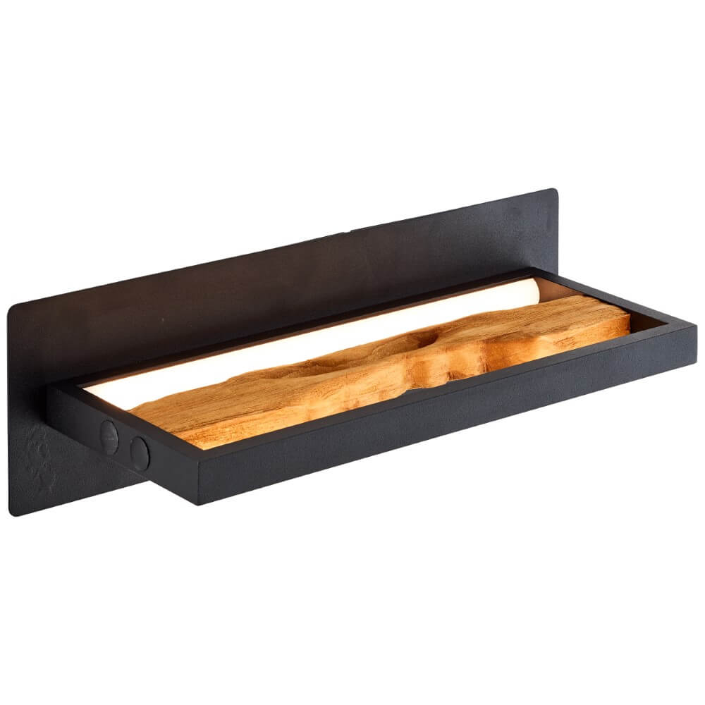 Brilliant Led bedlampje Chaumont met hout - G99820/76