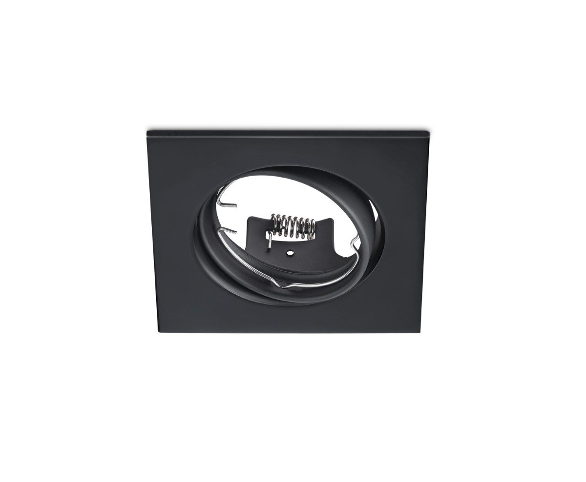 Trio Vierkante inbouwspotJura 8cm zwart - 650000132