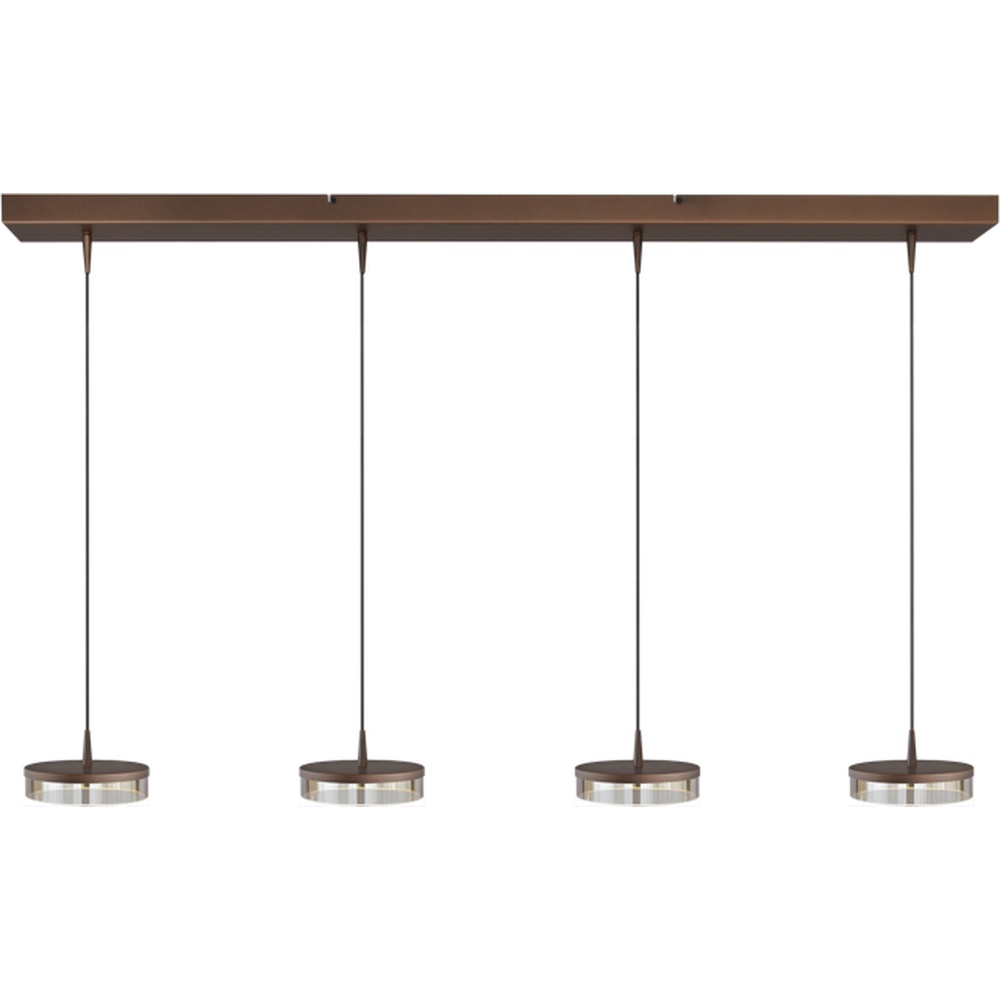 Masterlight 4-lichts hanglamp Imperia 130cm cacao bruin - 2041-15-15-02-130-4