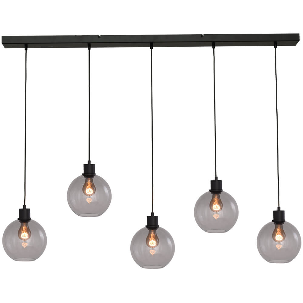 Masterlight Hanglamp Lazise 5x Ø 20cm zwart - 2641-05-05-130-5-20