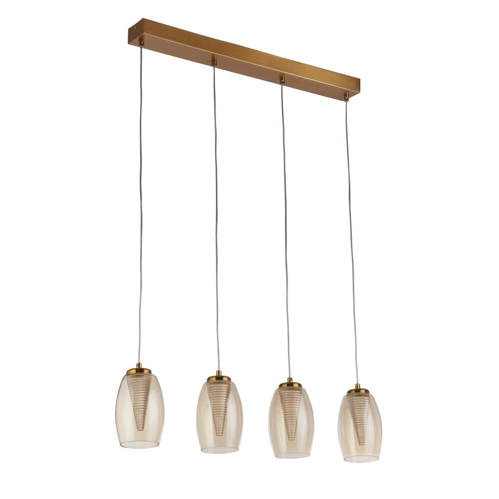 Searchlight 4-lichts hanglamp Cyclone brons - 97292-4CP