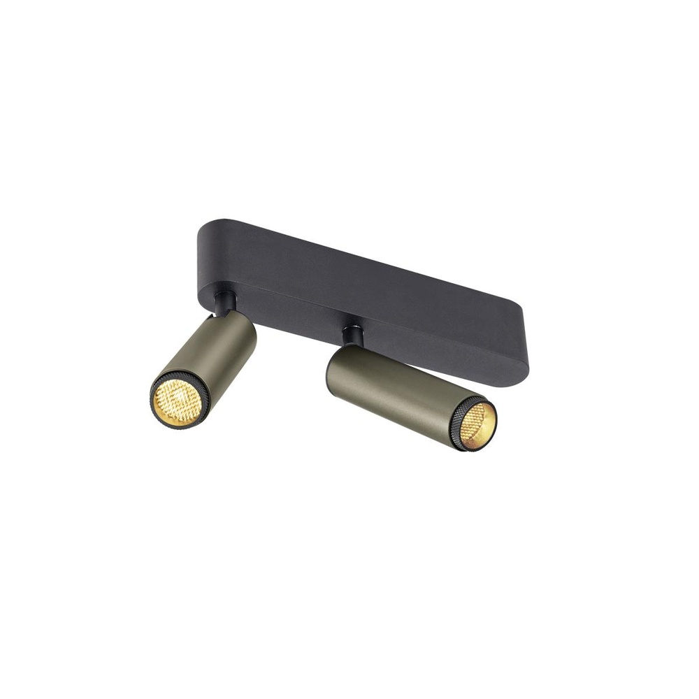 SLV OpbouwspotGrip! S 2-lichts brons 3000K - 1009049