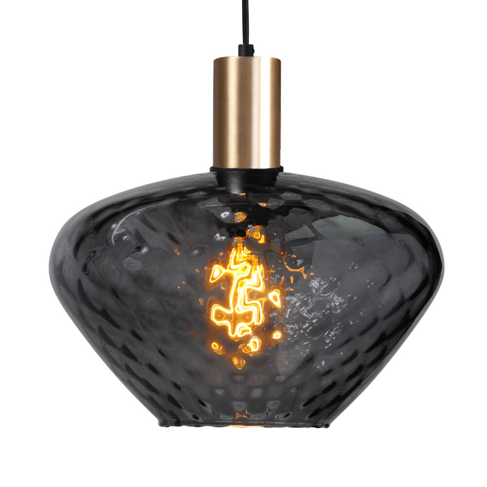 Masterlight Hanglamp goud Porto met Blossom smoke glas - Ø 30cm - 2710-05-02-8