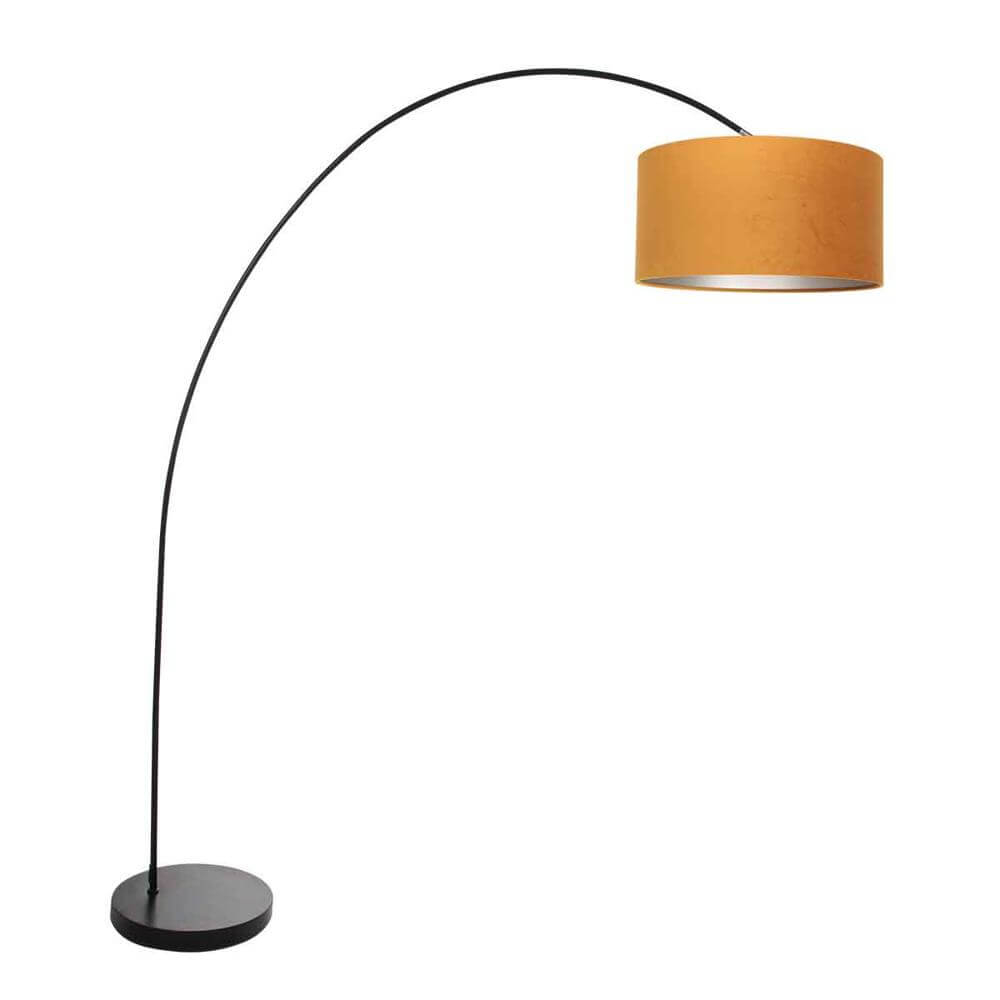 Steinhauer BooglampSolva zwart met gouden kap - 3896ZW