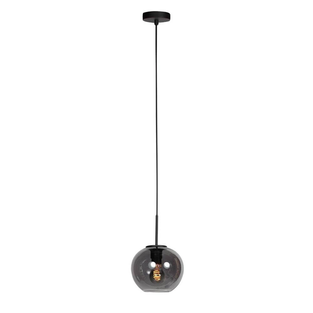 Steinhauer HanglampHaloSwap met 1 bol smoke glas Ø 20cm - 4292ZW