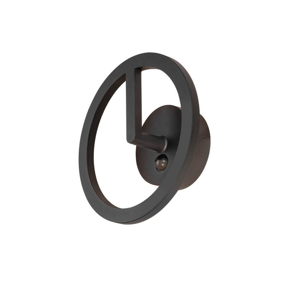 SLV Strakke buitenlampQ-Ring met sensor - zwart - 1007916
