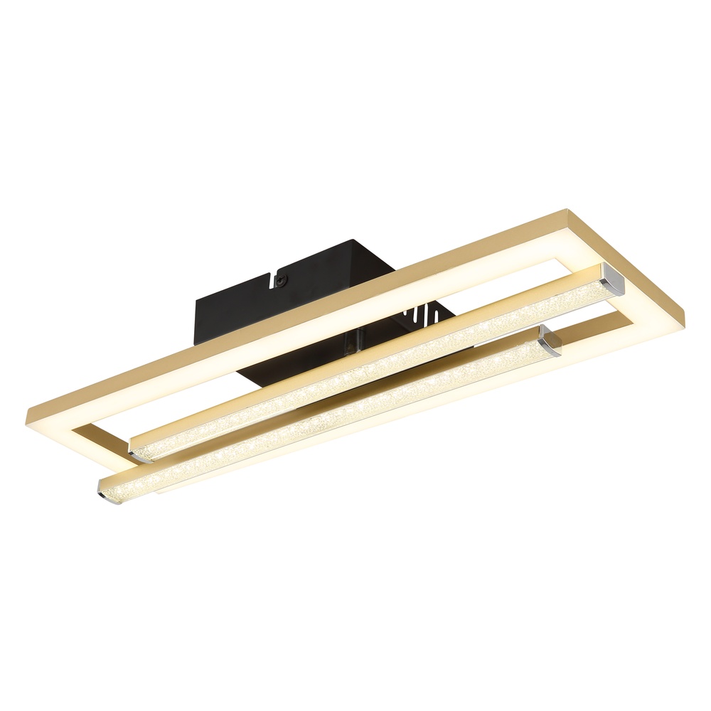 Globo Plafondlamp Highway zwart met goud - 672843G