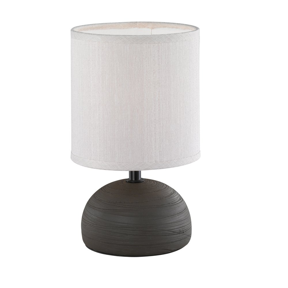 Trio TafellampLuci 23cm bruin met wit - R50351026