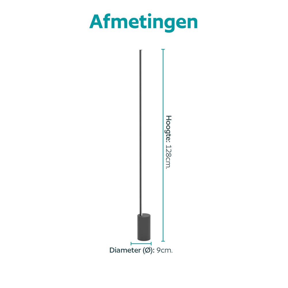 Smart vloerlamp Flatron-Z zwart Eglo 9008606390601