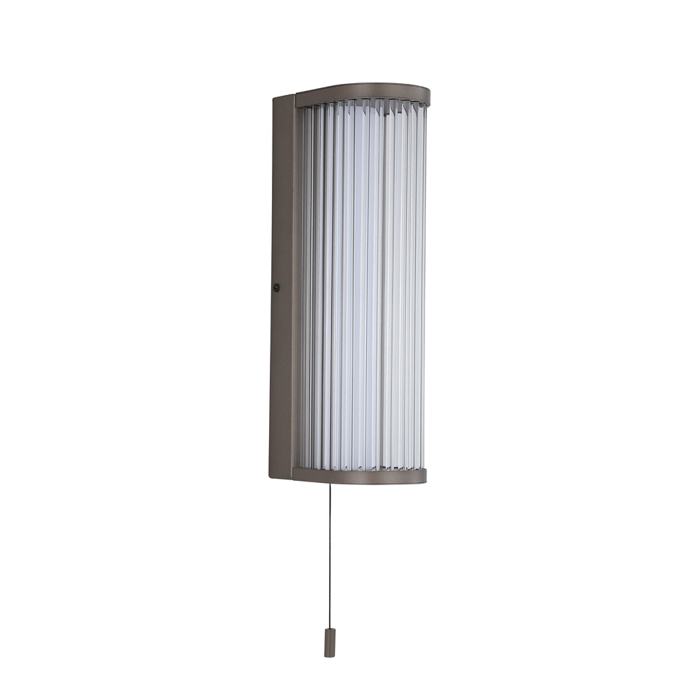 Moderne wandlamp Rue goud met ribbel glas Searchlight 5,05342E+12