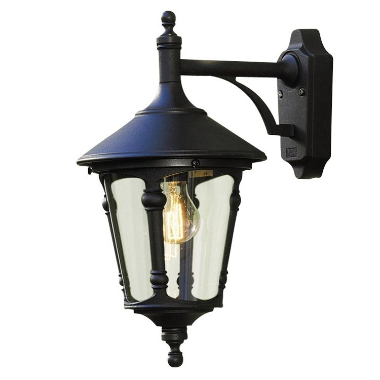 KonstSmide Klassieke muurlamp Virgo Down zwart - 568-750