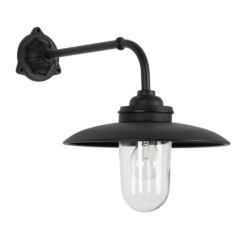 KS Verlichting Gietijzeren muurlamp Provence mat zwart - 7585