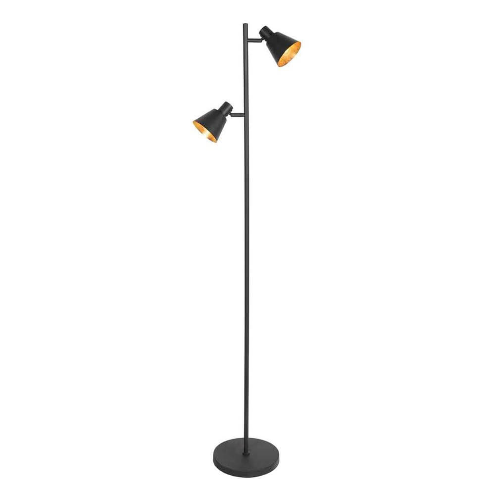Steinhauer VloerlampOeroe zwart met goud - 4117ZW