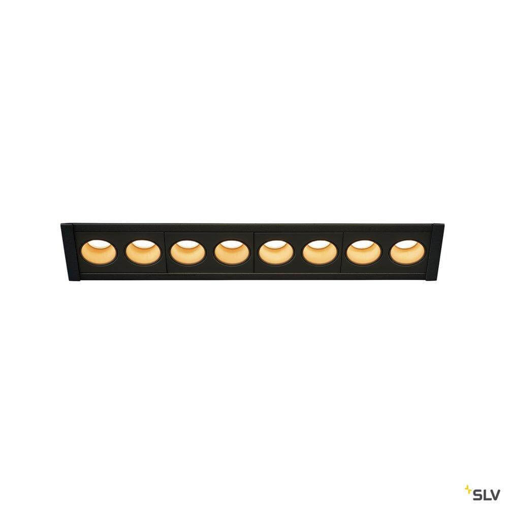 SLV Led inbouwlampMilandos 8-lichts 8x130 lumen zwart - 1005423