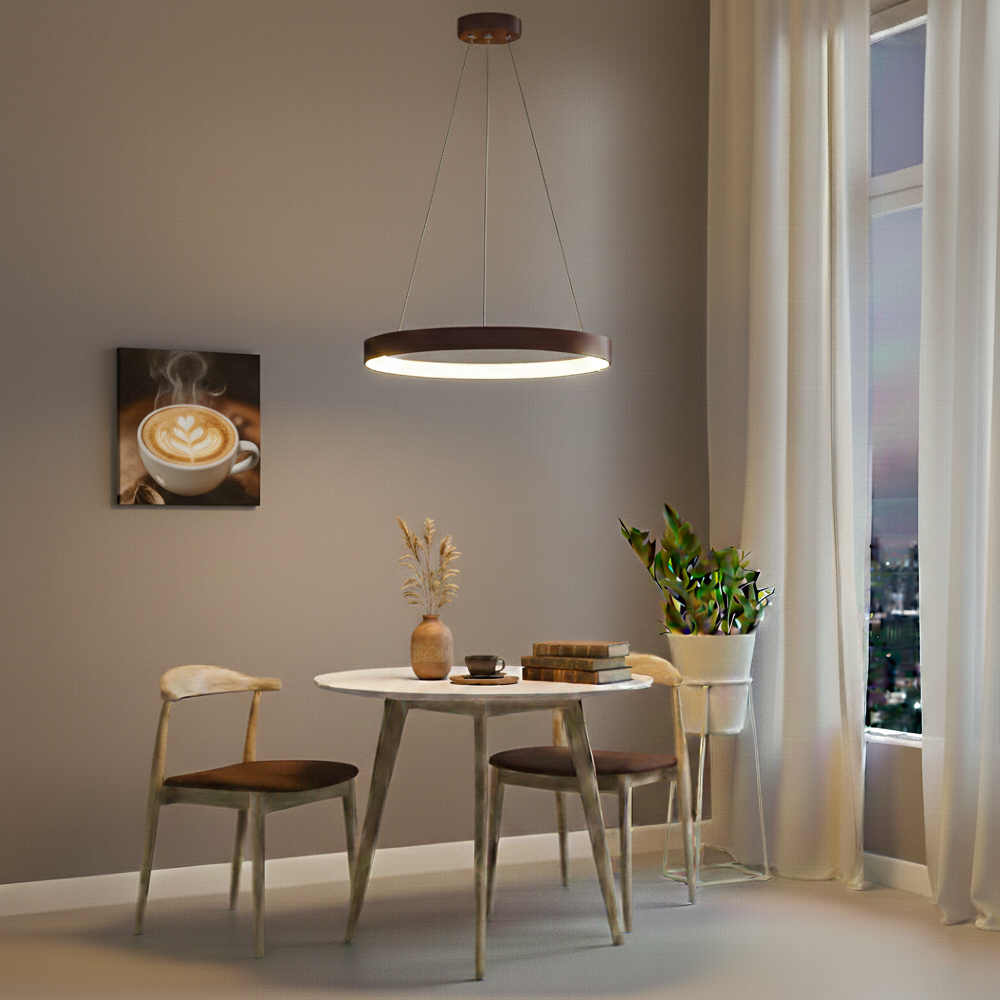 Lyora Design hanglampAlbi koffie bruin Ø 61cm - 110392