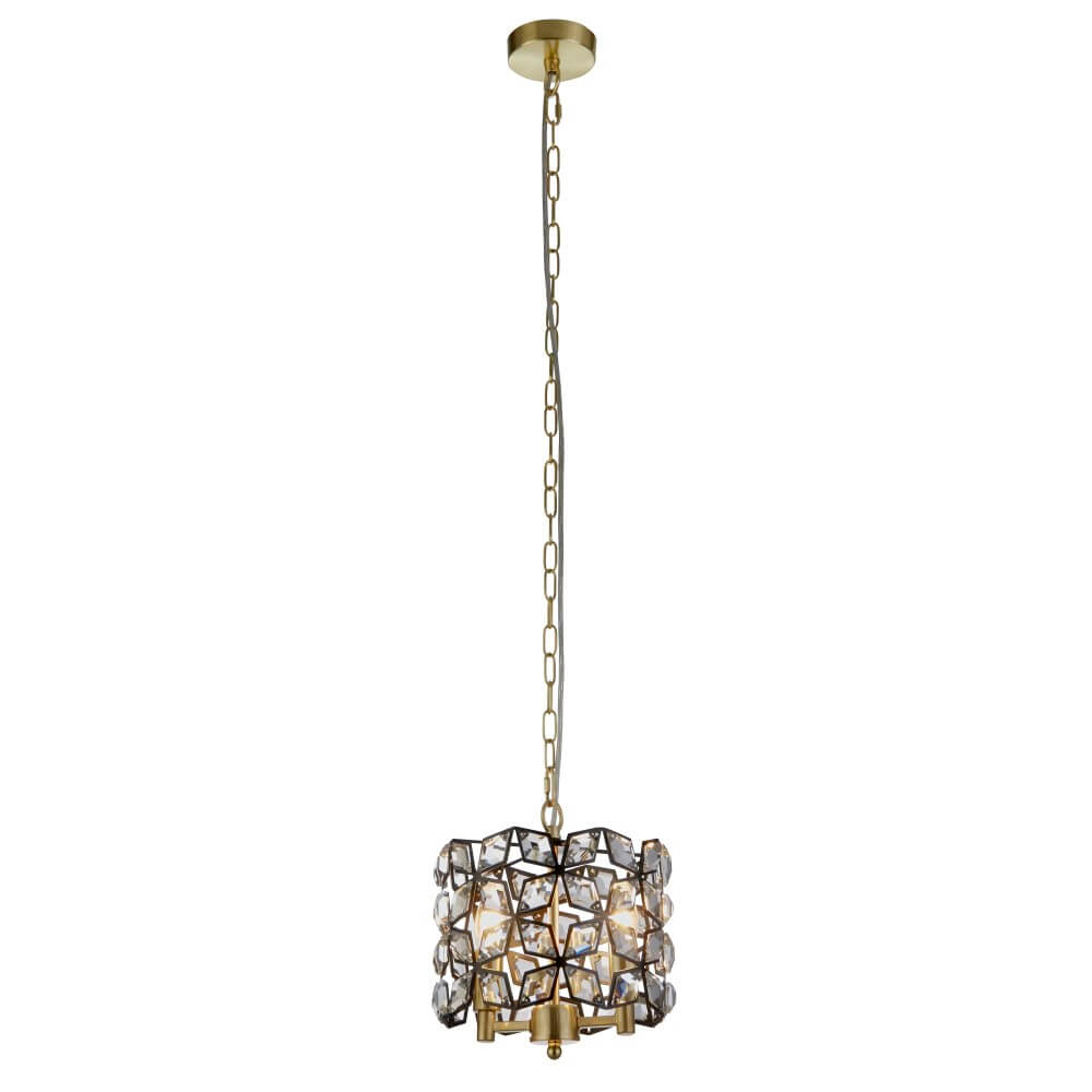 Searchlight Gouden hanglamp Iris Ø 25cm - 59811-2BSB