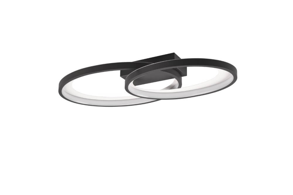 Trio PlafondlampMalaga zwart met wit - R64482134
