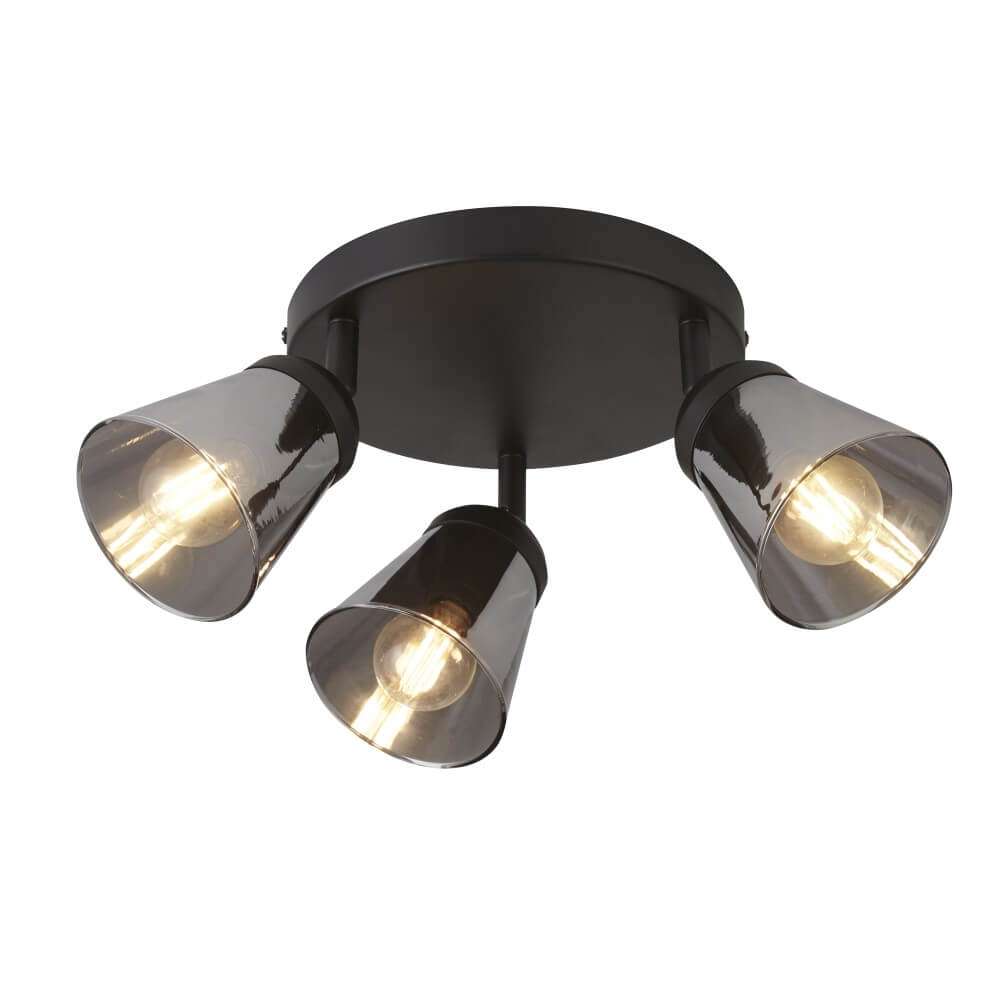 Searchlight Smoke plafondlampMega 3-lichts - 61170-3SM