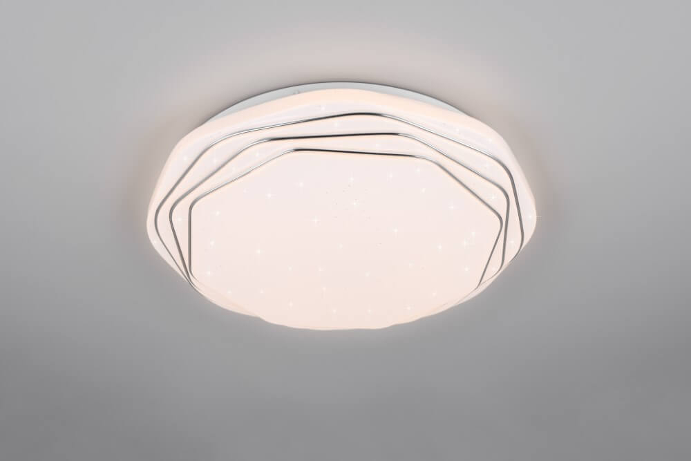 Trio Led plafondlampDizzy met afstandsbediening - R67741100
