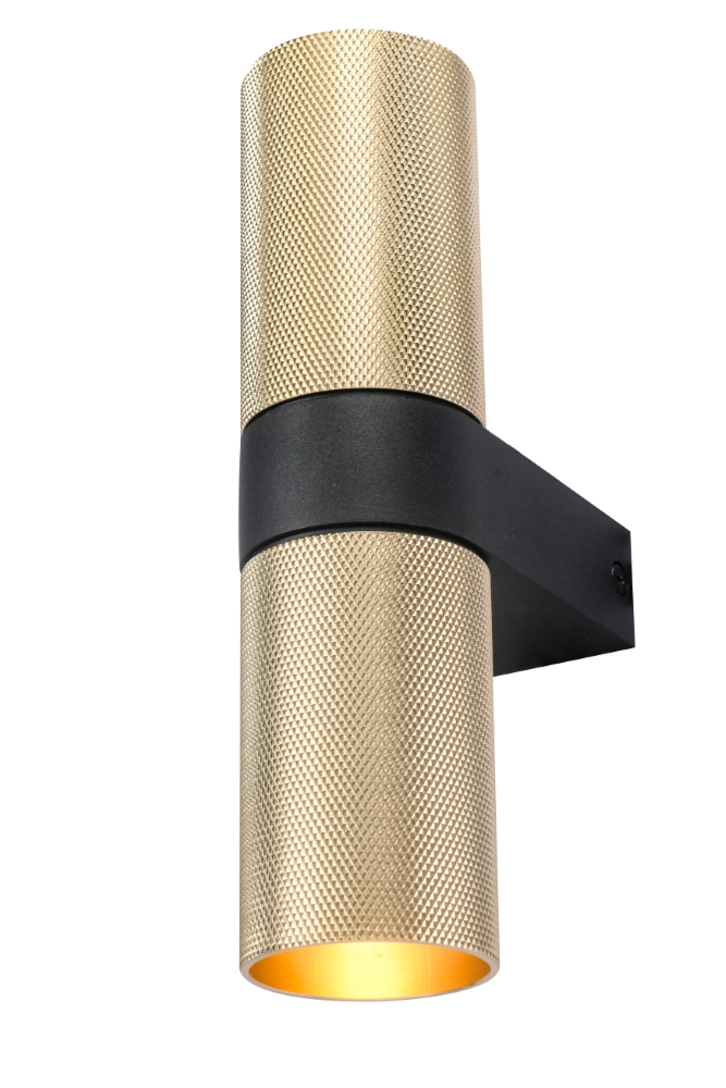 Wandspot structuur Grana Mat goud met zwart