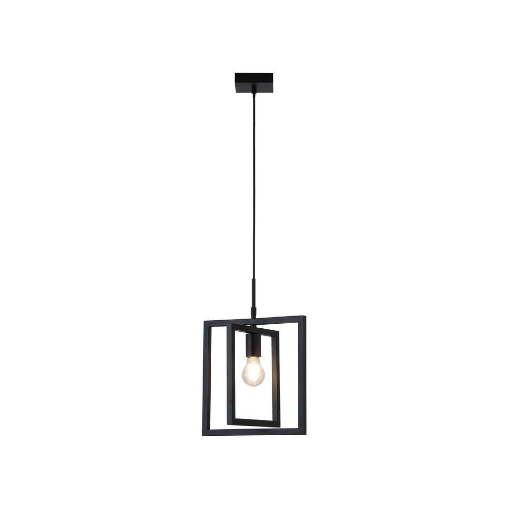 Searchlight Zwarte hanglampPlaza enkel - 23203BK