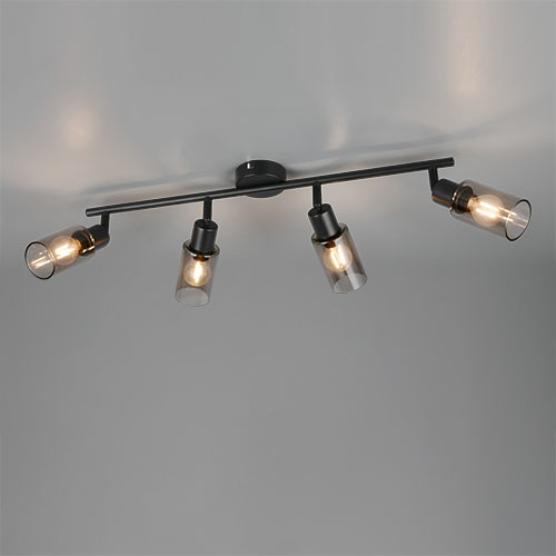 Trio Design plafondlamp Mars 4-lichts zwart - R80014032