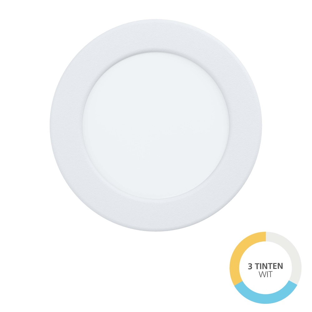 Eglo IP44 inbouw lampFueva 6 rond - wit - Ø 11,9cm - 901417